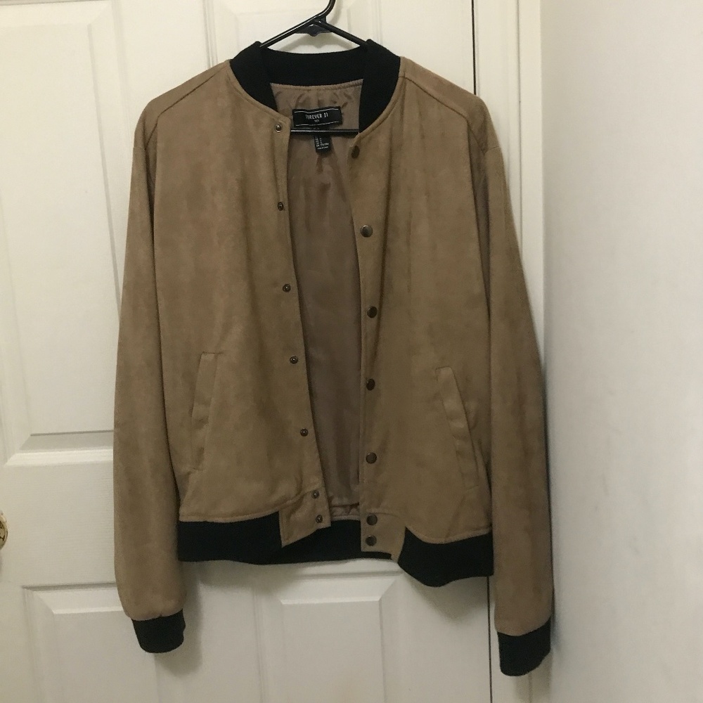 Forever 21 Suede Bomber Jacket